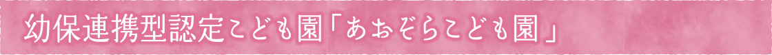 幼保連携型認定こども園「あおぞらこども園」